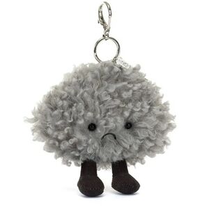 Amuseables Storm Cloud Bag Charm 6.7x5.1x1.6" Soft and Plush NWT